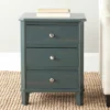 Joe End Table With Storage Drawers- Dark Teal - Safavieh