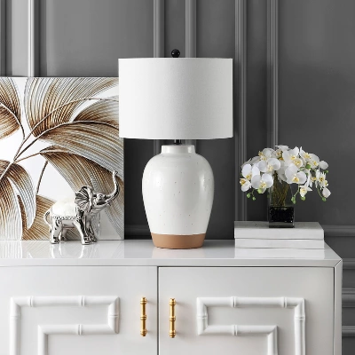 Portcia Table Lamp - Speckled Ivory Glaze - Safavieh 1 Portcia Table Lamp - Speckled Ivory Glaze - Safavieh