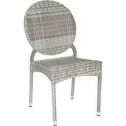 Valdez Indoor Outdoor French Bistro Stacking Side Chair (Set Of 2) - Grey - Safavieh -Safavieh Home Deals Store GUEST a7cc40ba 4152 45e8 8f67 fdca789e4d0d