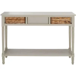 Christa Console Table With Storage - Vintage Grey - Safavieh -Safavieh Home Deals Store GUEST b6a8613f 495d 4ea6 b1a8 ee2a73d78548