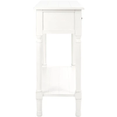 Primrose 2 Drawer Console Table - Distressed White - Safavieh 3 Primrose 2 Drawer Console Table - Distressed White - Safavieh - Image 3