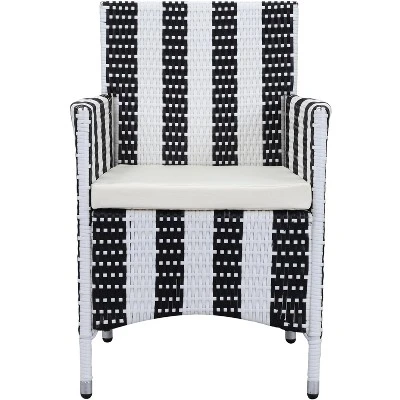 Kendrick Chair (Set Of 2) - Black/White - Safavieh 2 Kendrick Chair (Set Of 2) - Black/White - Safavieh - Image 2