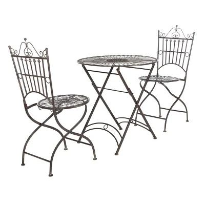 Belen 3pc Bistro Set - Black Rust - Safavieh 7 Belen 3pc Bistro Set - Black Rust - Safavieh - Image 7