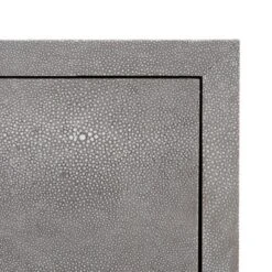 Safavieh Home Deals Store 31 Jodie Faux Shagreen Nightstand - Grey/Silver - Safavieh