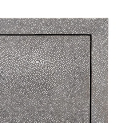 Jodie Faux Shagreen Nightstand - Grey/Silver - Safavieh 1 Jodie Faux Shagreen Nightstand - Grey/Silver - Safavieh
