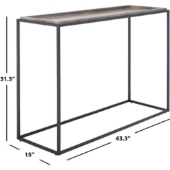 Andey Console Table - Brown/Black - Safavieh -Safavieh Home Deals Store GUEST c24f9d77 cc74 45fd 97ab f4b74d888088