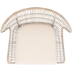 Lenu Rattan Accent Chair W/ Cushion - Grey White Wash/White/ Black - Safavieh -Safavieh Home Deals Store GUEST c269d6bb 039b 4415 b8f7 4e8f9e1a7b35