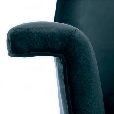 Aimee Velvet Arm Chair - Navy - Safavieh 6 Aimee Velvet Arm Chair - Navy - Safavieh - Image 6