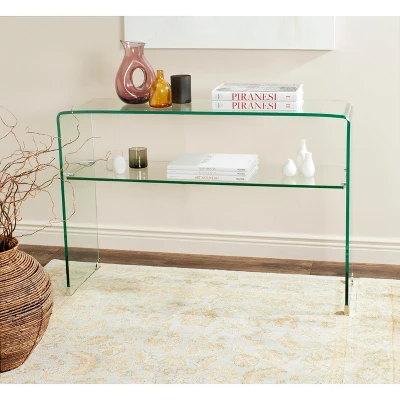 Hollis Console Table - Clear - Safavieh 1 Hollis Console Table - Clear - Safavieh
