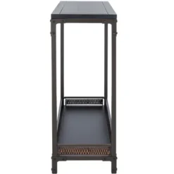 Dinesh Console With Storage Shelf - Black/Dark Walnut - Safavieh 8 Dinesh Console With Storage Shelf - Black/Dark Walnut - Safavieh -Safavieh Home Deals Store GUEST ce3fd006 c16d 460a 979e d23bb1b8e7de