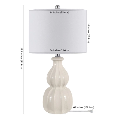 Wade Ceramic Table Lamp - Ivory - Safavieh 2 Wade Ceramic Table Lamp - Ivory - Safavieh - Image 2