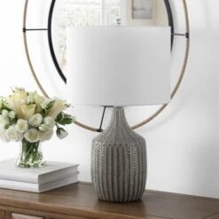 Secia Table Lamp - Grey - Safavieh