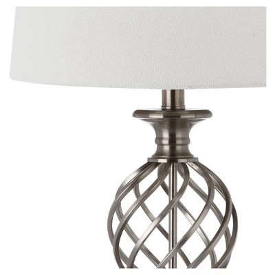 (Set Of 2) 26.8" Lattice Urn Table Lamp Nickel (Includes CFL Light Bulb) - Safavieh 1 (Set Of 2) 26.8" Lattice Urn Table Lamp Nickel (Includes CFL Light Bulb) - Safavieh
