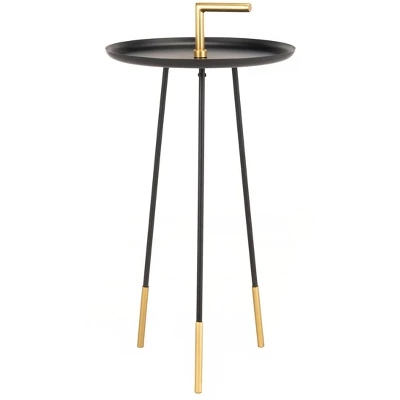 Delia Handle Side Table - Black/Gold - Safavieh 4 Delia Handle Side Table - Black/Gold - Safavieh - Image 4