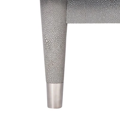 Jodie Faux Shagreen Nightstand - Grey/Silver - Safavieh 5 Jodie Faux Shagreen Nightstand - Grey/Silver - Safavieh - Image 5