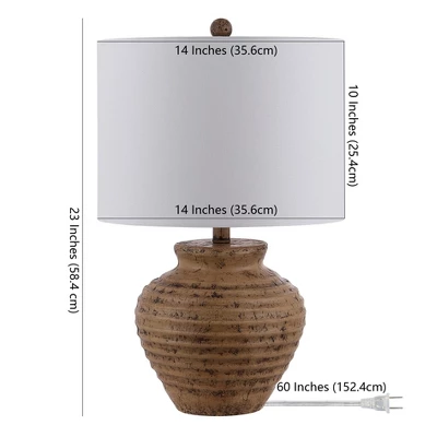Kamryn Resin Table Lamp - Brown - Safavieh 2 Kamryn Resin Table Lamp - Brown - Safavieh - Image 2