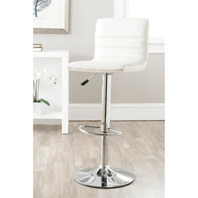 Arissa Swivel Bar Stool - White - Safavieh 1 Arissa Swivel Bar Stool - White - Safavieh