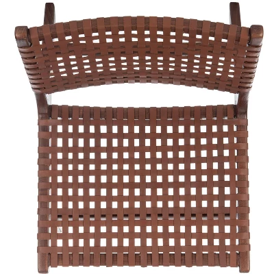 Luna Leather Woven Accent Chair - Safavieh 6 Luna Leather Woven Accent Chair - Safavieh - Image 6