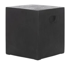 Cube Indoor/Outdoor Modern Concrete Accent Table - Black - Safavieh -Safavieh Home Deals Store GUEST f5cced78 3a1b 4c61 8a54 8f0e68feb8ce