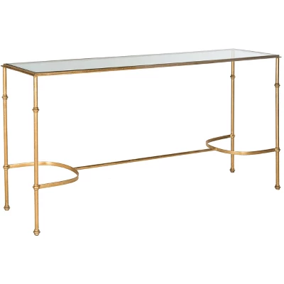 Lucille Console Table - Gold/Glass - Safavieh 2 Lucille Console Table - Gold/Glass - Safavieh - Image 2
