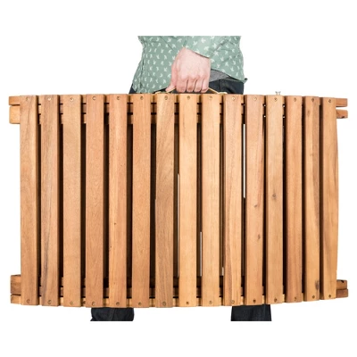 Pacifica 3pc Wood Patio Lounge Set - Teak Brown/Beige - Safavieh 3 Pacifica 3pc Wood Patio Lounge Set - Teak Brown/Beige - Safavieh - Image 3