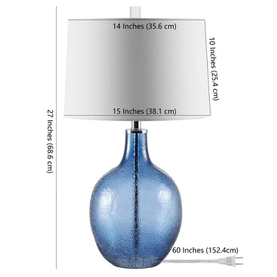 Nadine Glass Table Lamp - Blue - Safavieh 2 Nadine Glass Table Lamp - Blue - Safavieh - Image 2