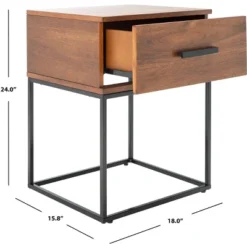 Marquise 1 Drawer Nighstand - Brown - Safavieh 10 Marquise 1 Drawer Nighstand - Brown - Safavieh -Safavieh Home Deals Store GUEST ffa291e2 3d8e 46c4 9e57 8bd6524c7c44